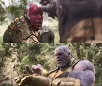 paul bettany memes, memes, plain memes, paul bettany plain meme, english memes - Thanos taking stone from Vision